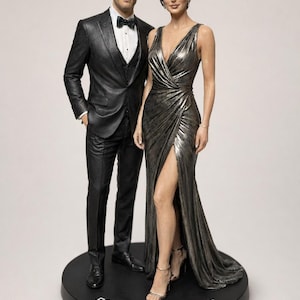 Custom 3D Figures From Photo | Personalized Romantic Couple Sculpture | Custom 3D Figures Anniversary Wedding Valentine Gift Keepsake