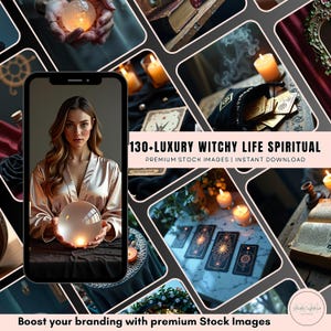 Witchy Life Aesthetic Stock Photos|Tarot Reading And Mystical Branding Images |Spiritual Manifestation Photography|Crystal&Candle magic
