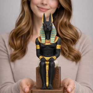 Egyptian Anubis Statue STL | Anubis God STL 3D Print | Ancient Egypt Anubis Bust | Egyptian Mythology Statue Model