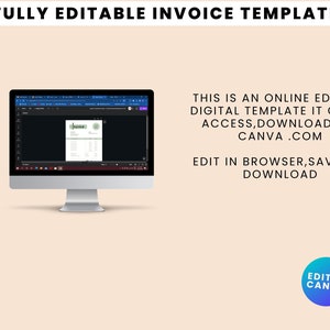 Small Business Invoice Template for Restaurant, Editable Canva Invoice ...