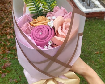 Elegant Hijab Bouquet - Gift for Women. Personalised with chiffon&jersey. The perfect gift for Eid, Ramadan, birthdays and new hijabis.