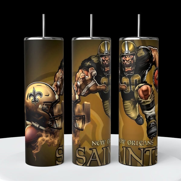 New Orleans saints tumbler wrap