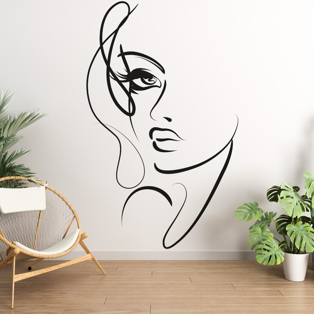 Woman Figure Pencil Drawing Wallpaper , Hand Drawing Wall Decoration - Etsy