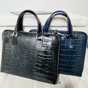 Bolsa de couro para laptop Bolsa de couro feminina Bolsa de couro Pasta de couro Bolsa de couro italiana Carteira de couro, presente para namorada