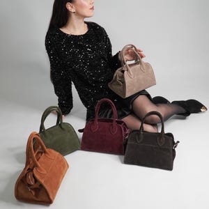 Bolsa de camurça bolsa feminina bolsa de camurça pasta bolsa de couro italiana pasta de couro, presente para namorada