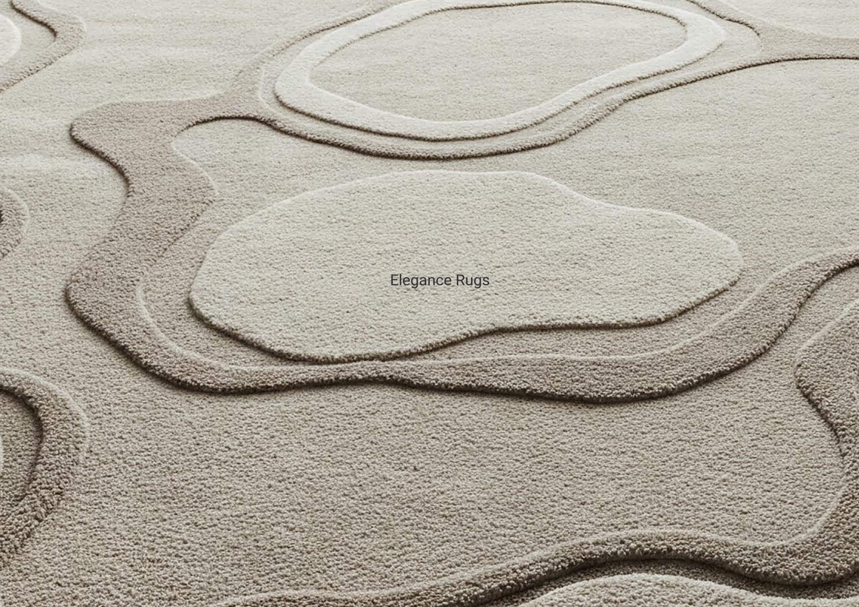 Amorph Rugs Earth Tone Abstract Hand Tufted Wool Rug, Modern Organic Area Rug for ...