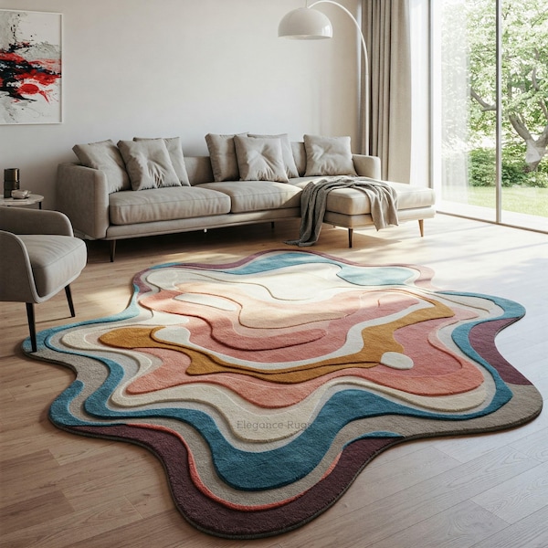 Abstract Shaped Rug - Etsy