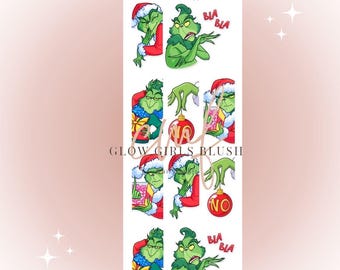 Christmas nail water decals