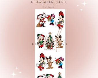 Christmas nail water decals