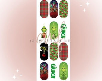Christmas nail water decals