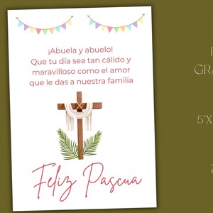 Druckbare Osterkarte für Papa | Druckbare Spanische Frohe Ostern Karte | Feliz Pascua Papa Karte | 2 Versionen | GIF inbegriffen
