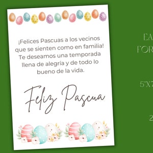 Nachbarn Spanische Ostern druckbare Karte | Druckbare spanische Frohe Ostern Karte für Freund | Feliz Pascua Karte | 2 Versionen | GIF inbegriffen