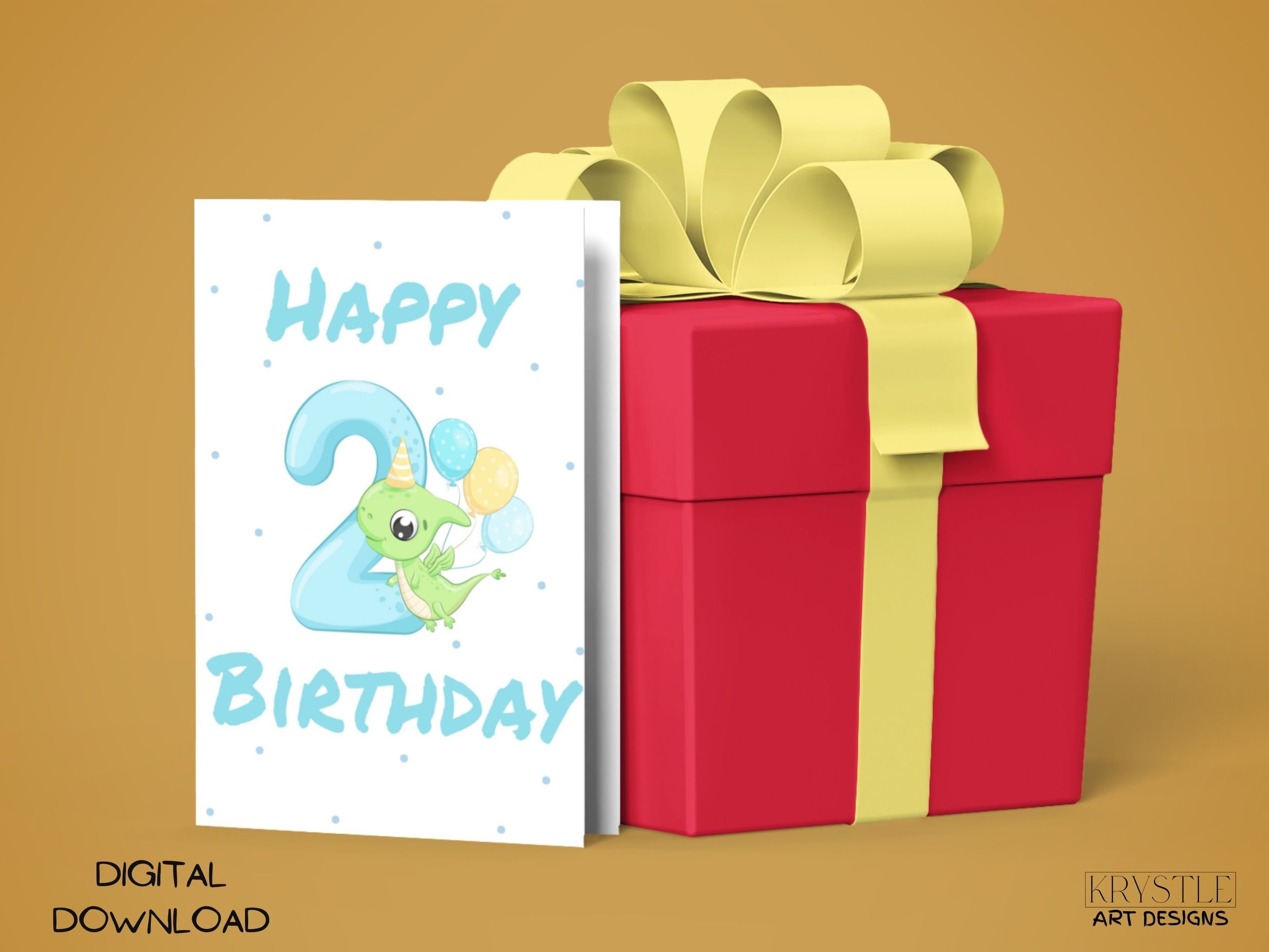 Printable 2nd Birthday Card 2nd Birthday Card Printable for Children ...