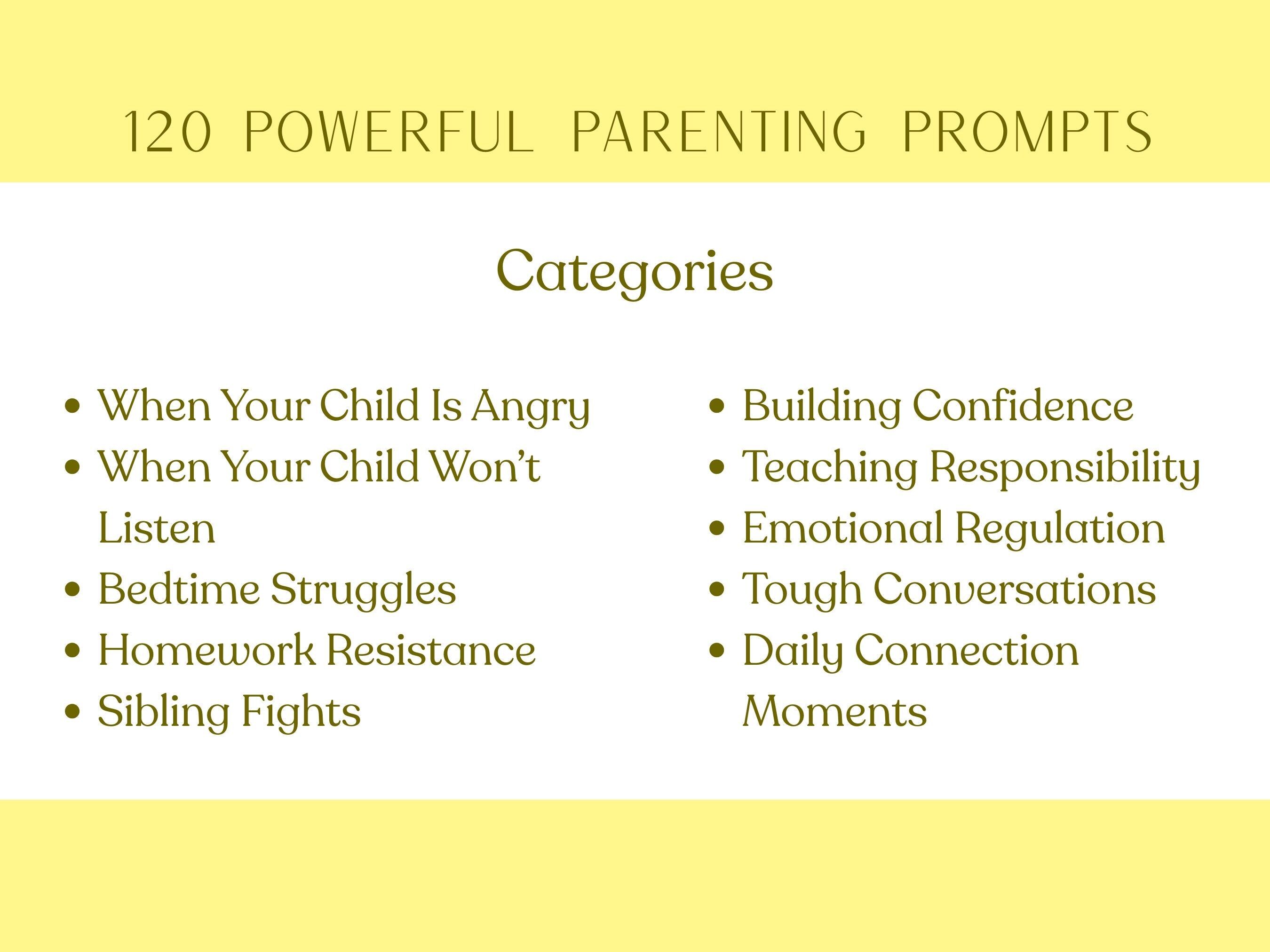 120 Parenting Prompts | Positive Discipline Guide (PDF Printable ...