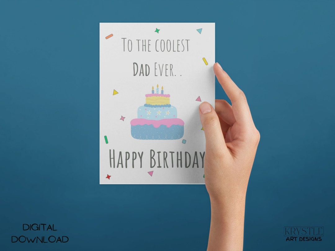 Birthday Card for Dad | Printable Birthday Card for Daddy | Birthday ...