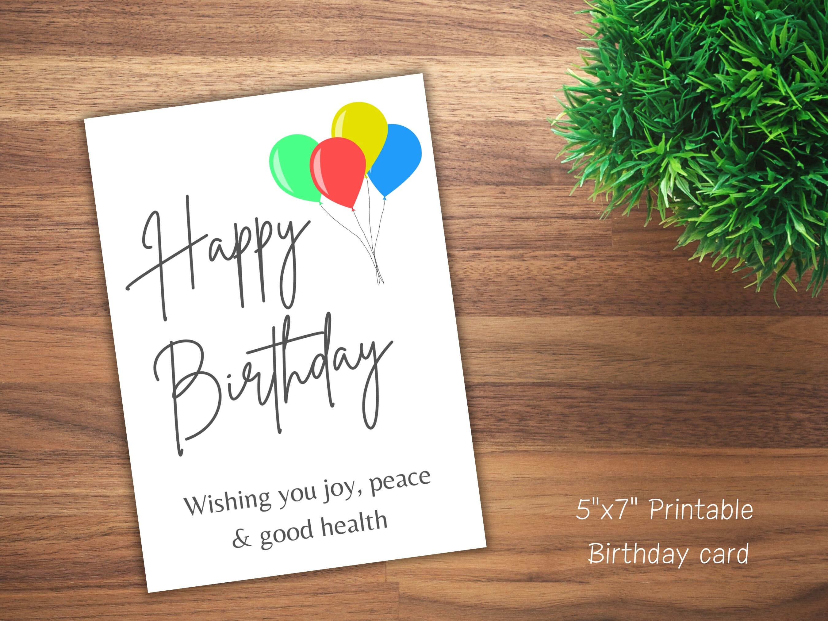Birthday Card Printable Printable Birthday Card for Friend Instant ...