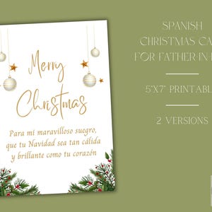 Feliz Navidad Printable Card Printable Spanish Christmas Card Spanish ...