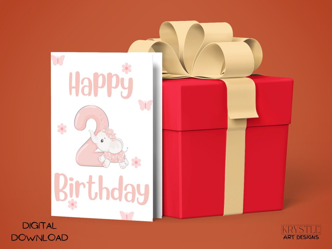 Printable 2nd Birthday Card 2nd Birthday Card Printable for Children ...