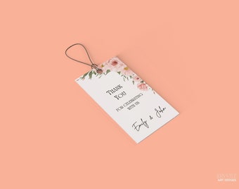 Personalized Thank You Tags -  Editable Tags - Custom Tag - Minimalist Thank You Tag - Instant Download - Gift Tag - Wedding Tag - Favor Tag