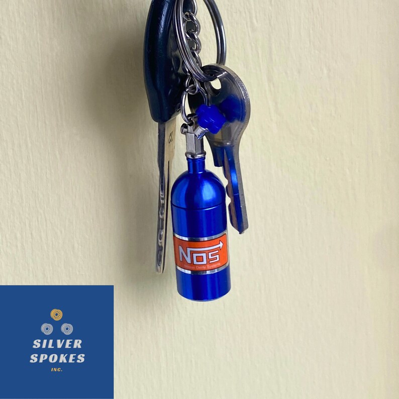 NOS Bottle Keychain Nitrous Oxide Keyring, Car Keys, Car Key Ring, Car