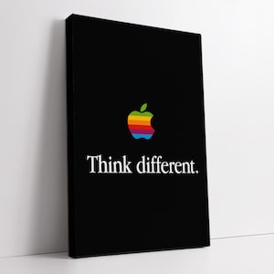 Think different poster, Steve Jobs Canvas Wall art print, Silicon Valley Gift Idea