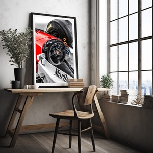 Poster Ayrton Senna Formule 1 – 40x30 Cm Sur Papier Couché Premium, Idéal Pour Décorer Salon, Chambre, Bureau Ou Cave à Passionnés De F1
