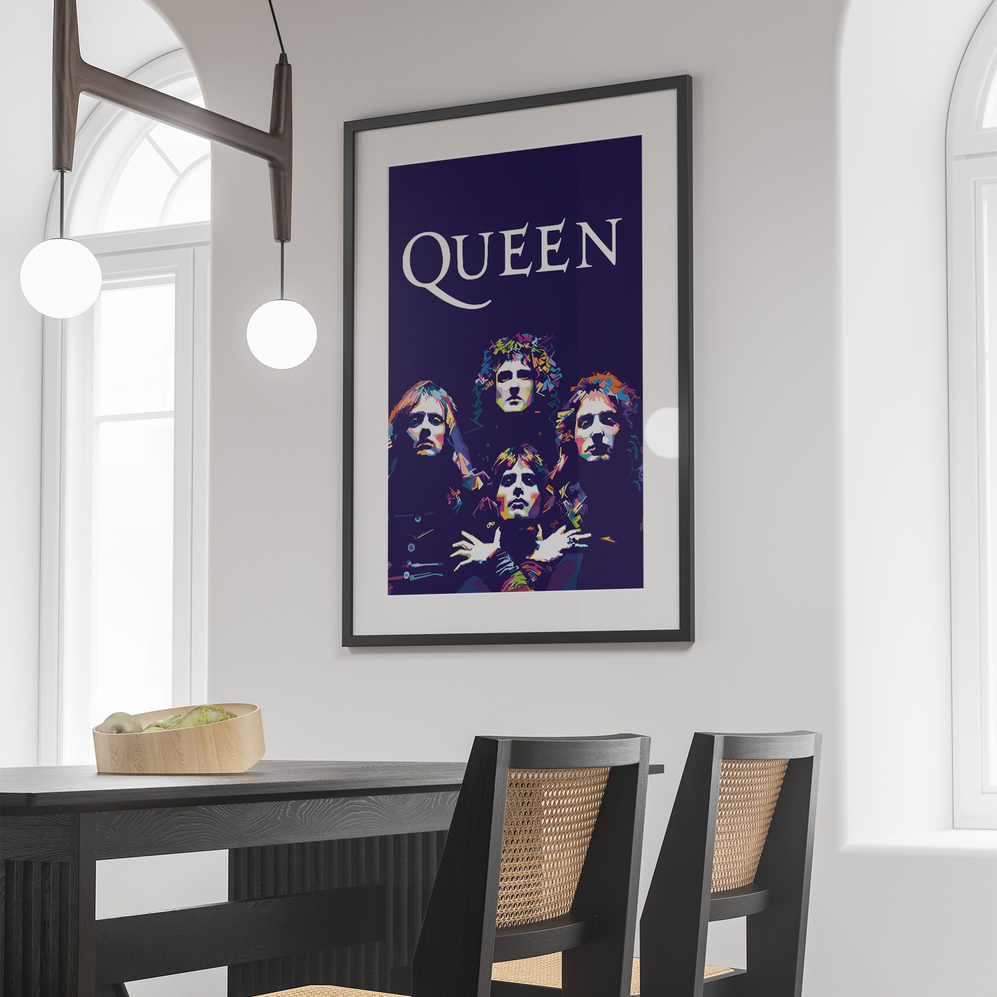 Queen poster, Freddie Mercury poster, Queen Band Music Poster