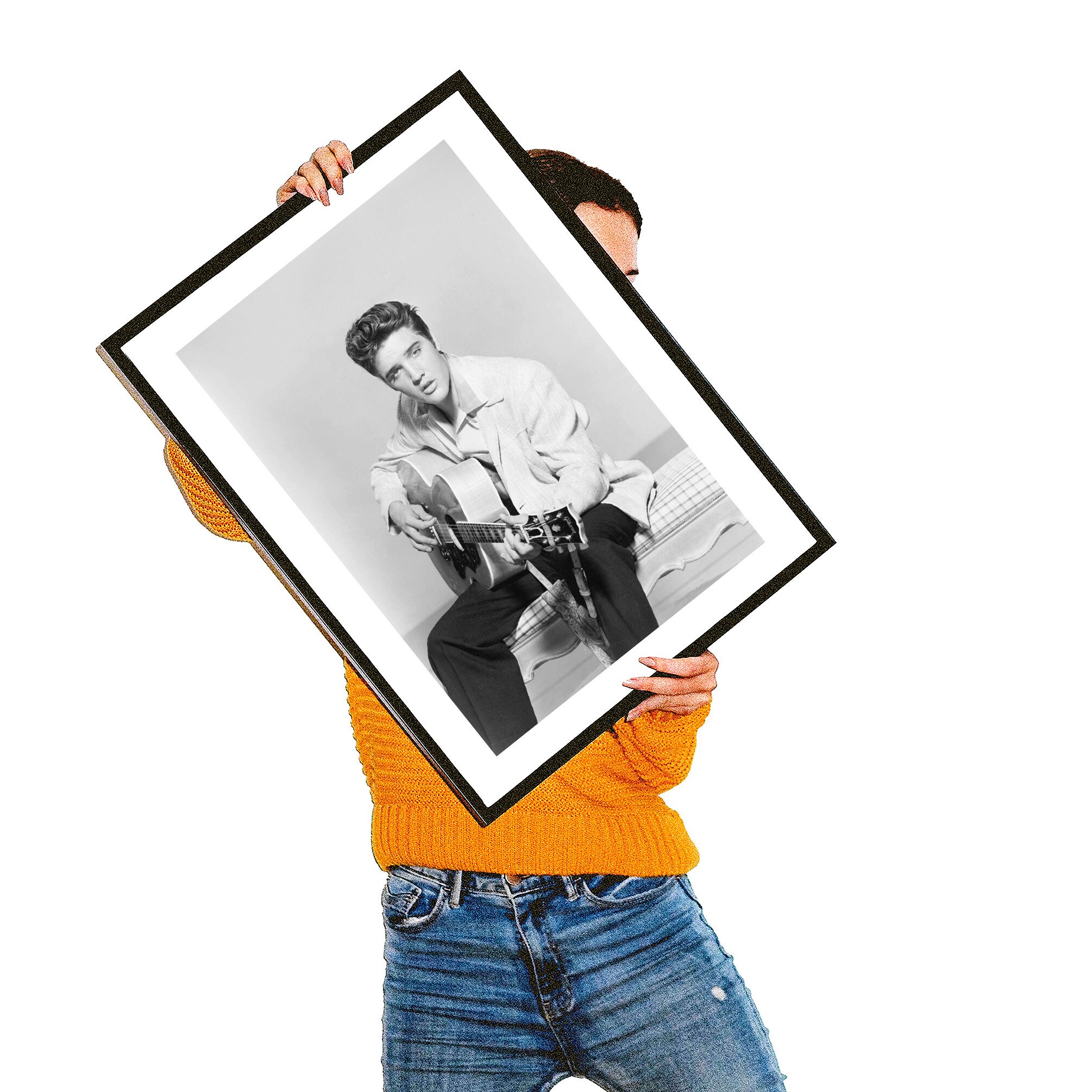 Elvis Presley Photoshoot Poster Print, Rock and Roll King Canvas Wall