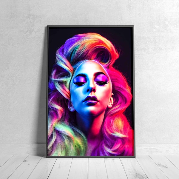 Lady Gaga Poster, Vintage Musik Leinwand Wand Kunst, Lady Gaga Kunst