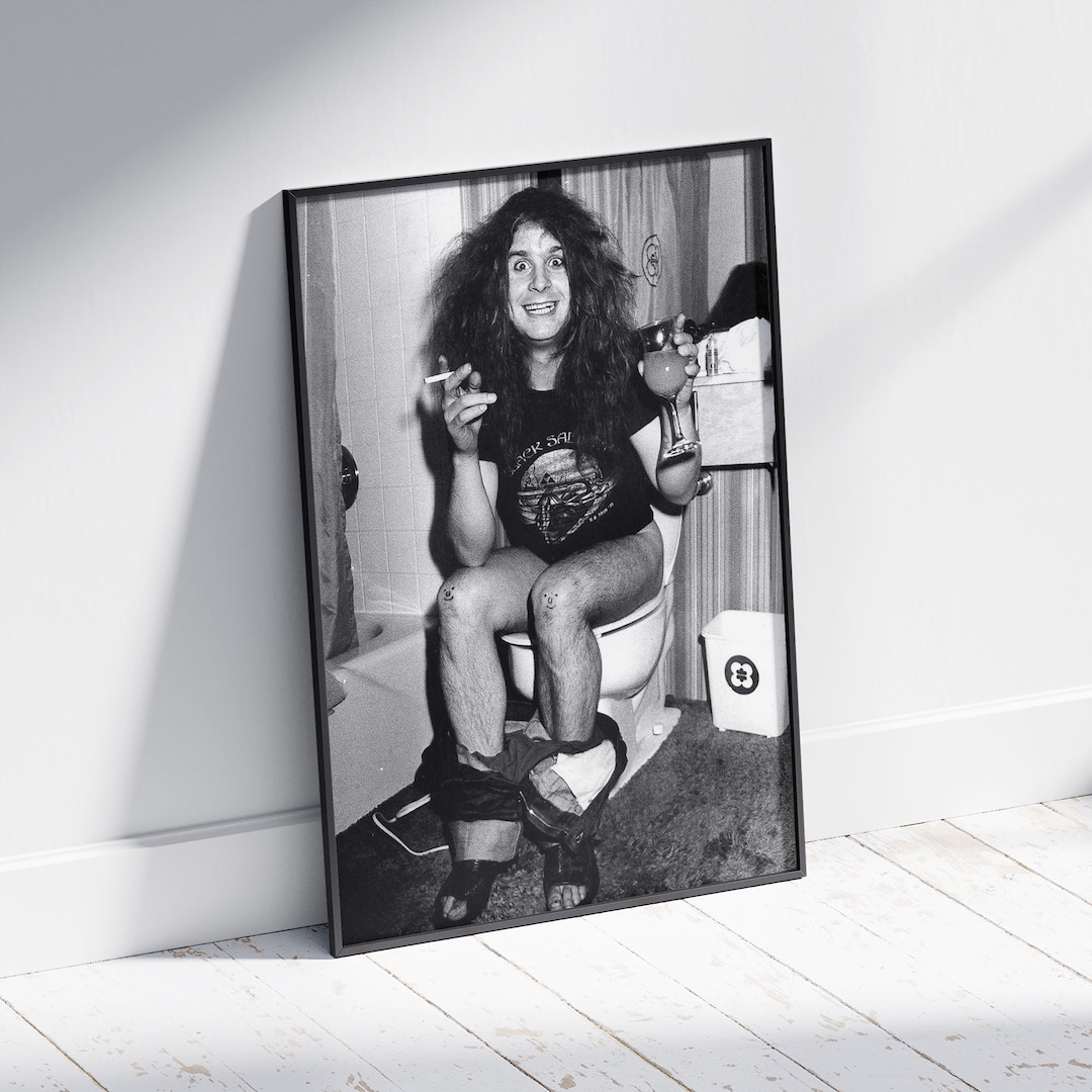 ozzy osbourne on toilet poster