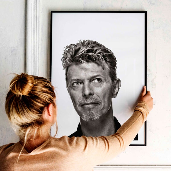 Onthewall David Bowie Di Becky Mann – Stampa Artistica 40x30 Cm Su Carta FSC 300g