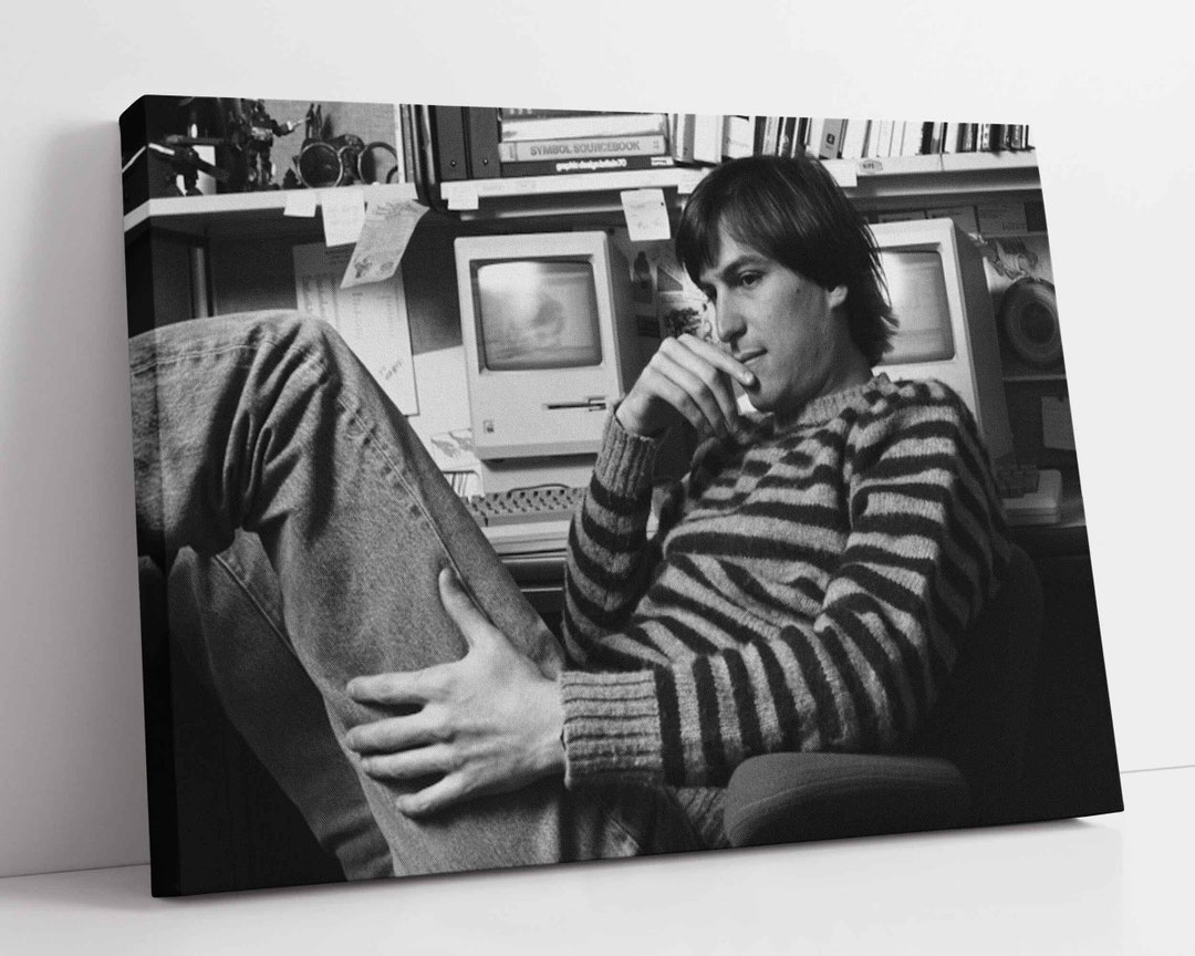 Steve Jobs Poster Print, Think Different Apple Canvas Wall Art Print