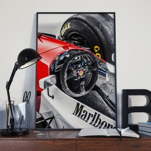 Affiche Ayrton Senna – Art Mural McLaren F1 – Impression Motorsport Grand – Édition Limitée