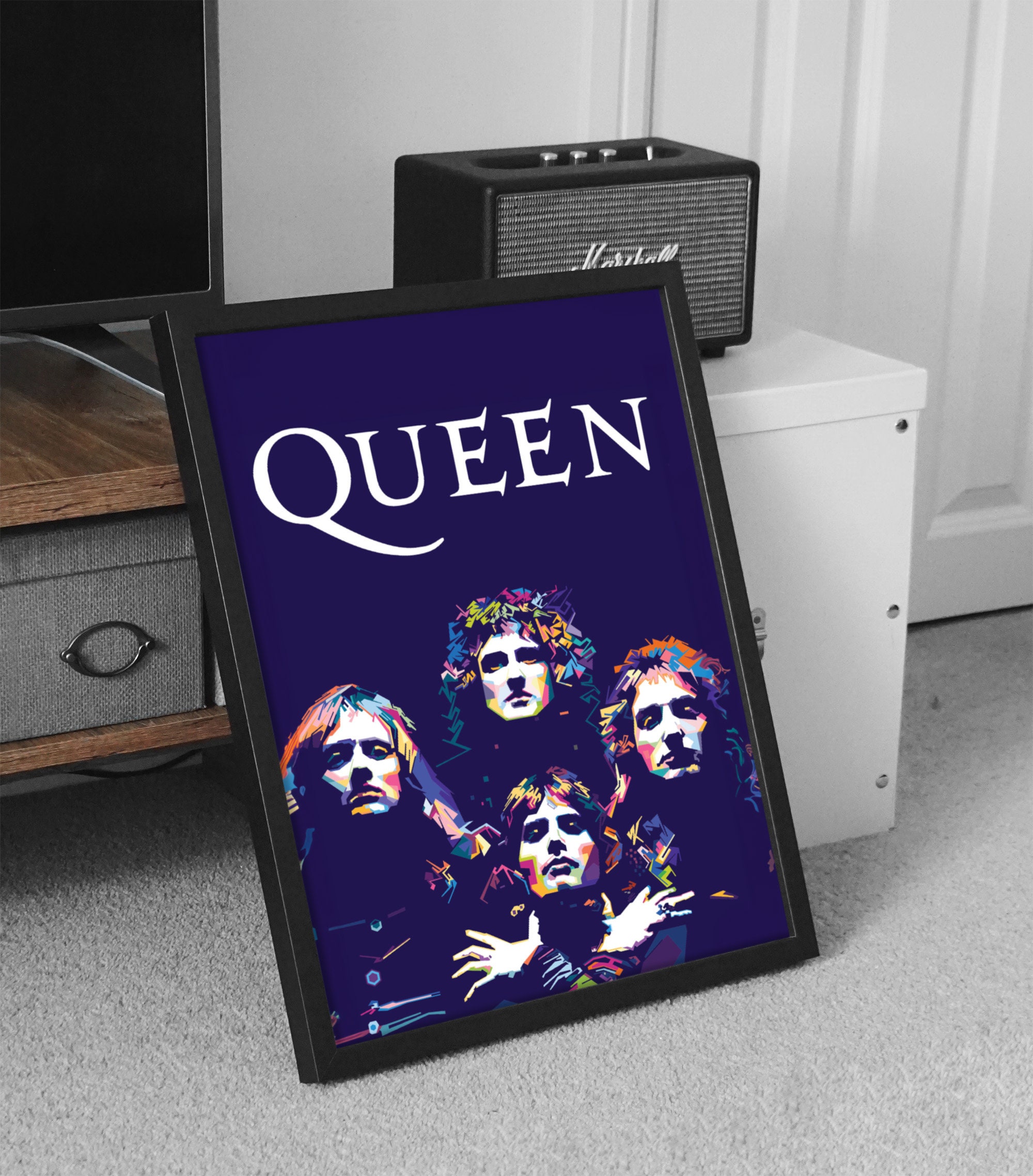 Queen poster, Freddie Mercury poster, Queen Band Music Poster