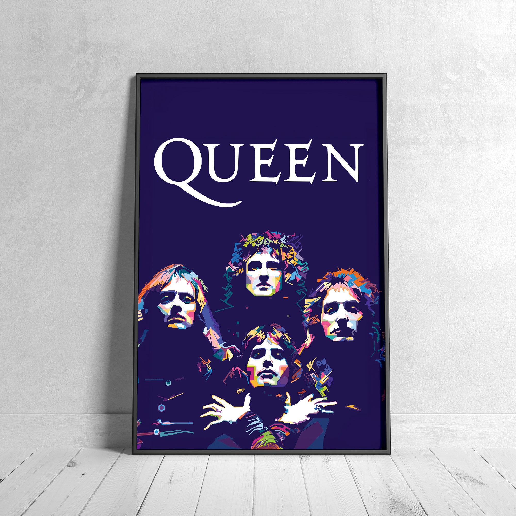 Queen poster, Freddie Mercury poster, Queen Band Music Poster