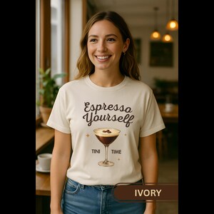 Espresso Yourself Shirt, Comfort Colors Tee, Espresso Martini Shirt, Tini Time Gift, Coffee Cocktail Shirt, Martini Lover Tee