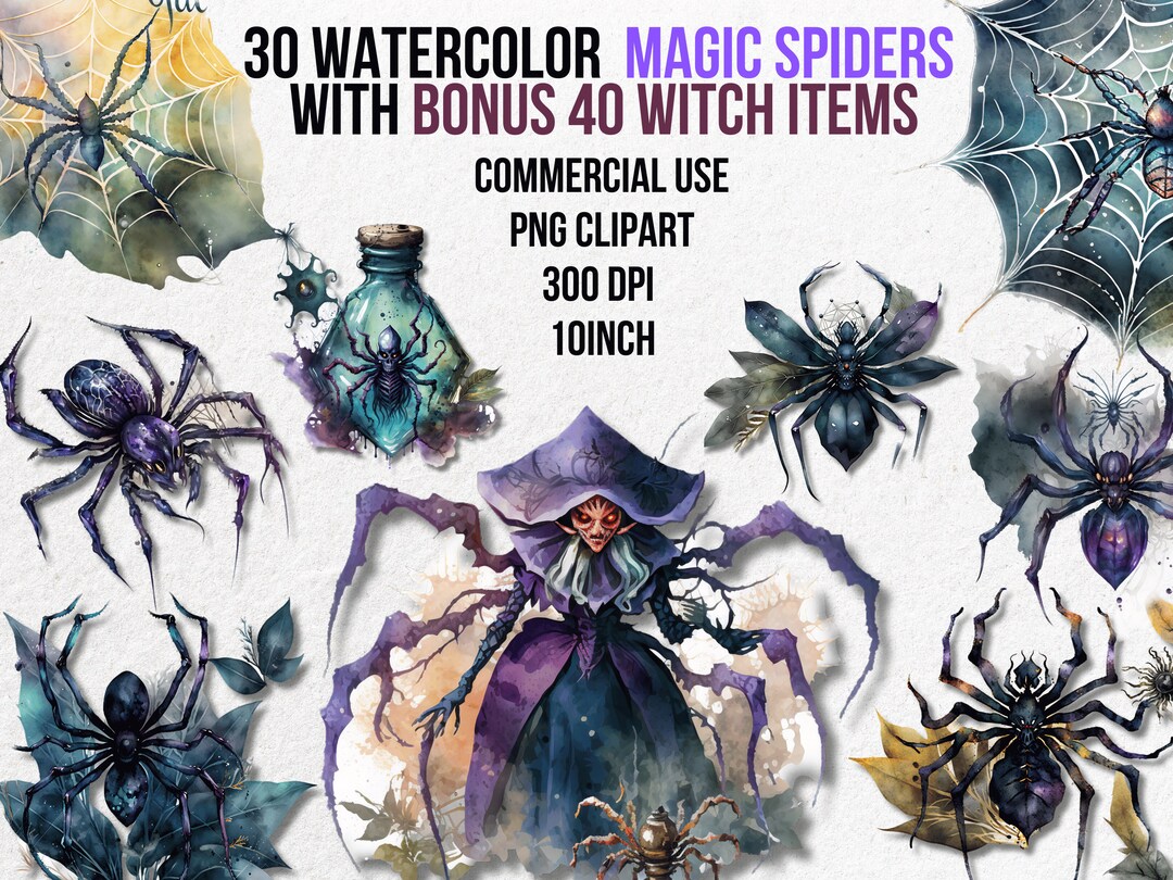 Magic Spider Png Clipart Spider Fondo transparente Png - Etsy México
