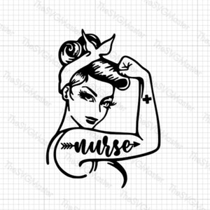 Enfermera fuerte SVG, Enfermera Svg, Enfermera registrada SVG, Enfermera divertida Svg, Enfermera Vida Svg, Cortar archivos Cricut, Silueta, Png Eps Dxf, Archivos SVG