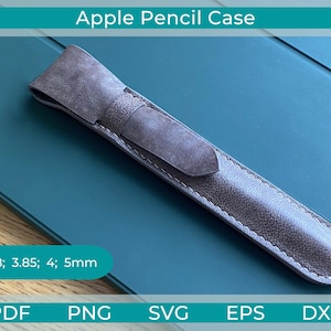 Patrón de estuche para Apple Pencil (PDF), plantilla de estuche de cuero para lápices, funda para un solo bolígrafo (PDF), patrón de estuche para iPad Stylus, soporte para Apple Pencil (PDF)