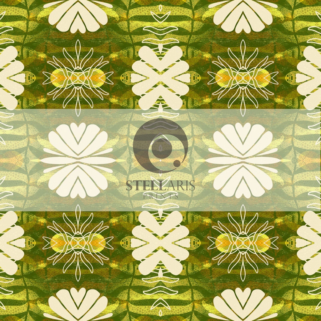 Paper Pattern Cream Textured Pattern Printable Paper Cream and Floral Green - Etsy UK