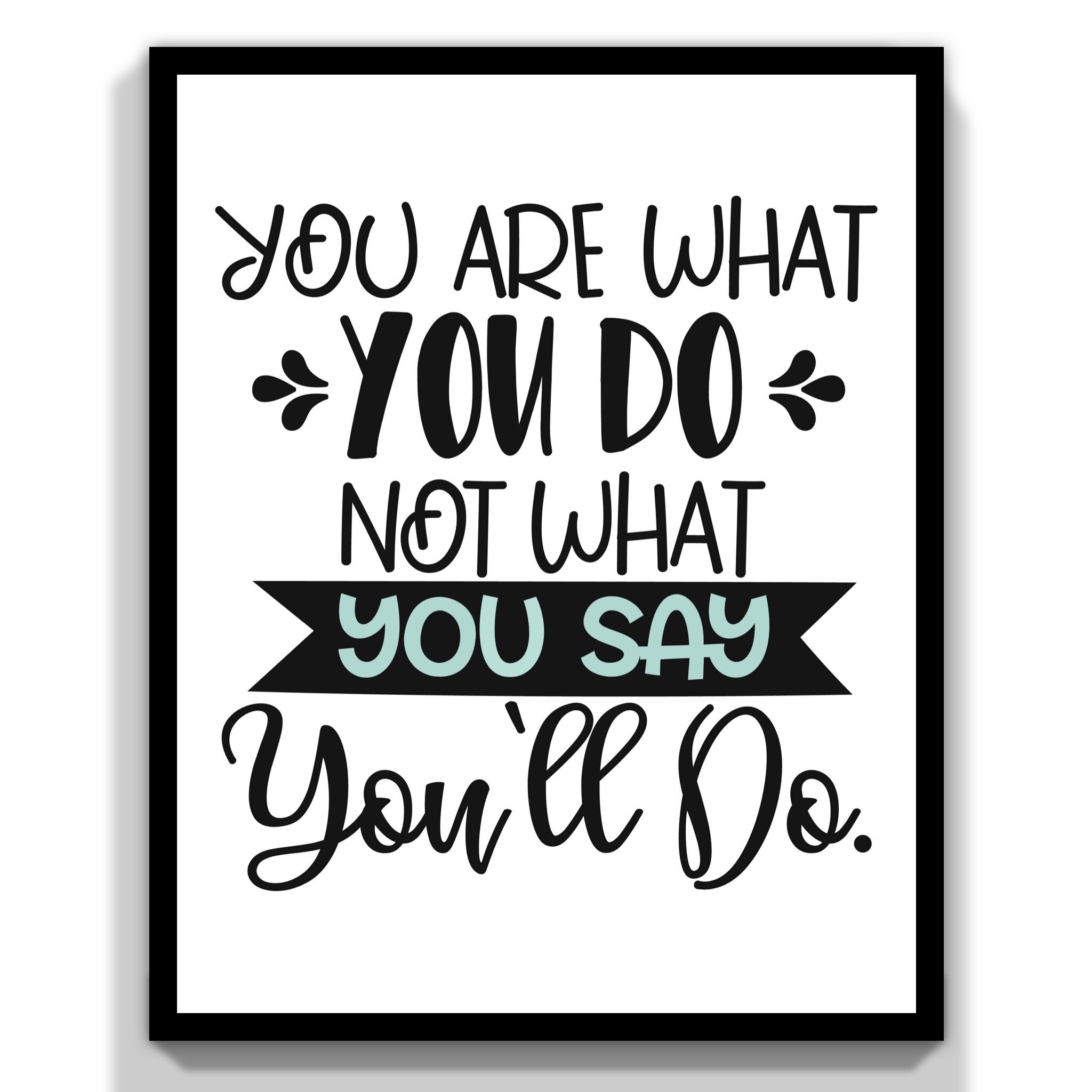 Inspirational Quotes Wall Art Set of 6 Office Wall Decor Positive