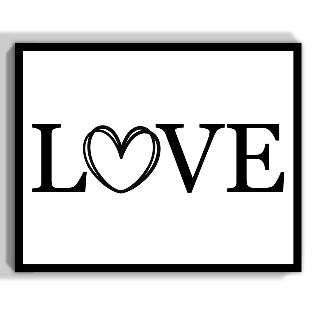Love Wall Art Print, Home Decor, Wall Decor, Christmas Gift, Digital