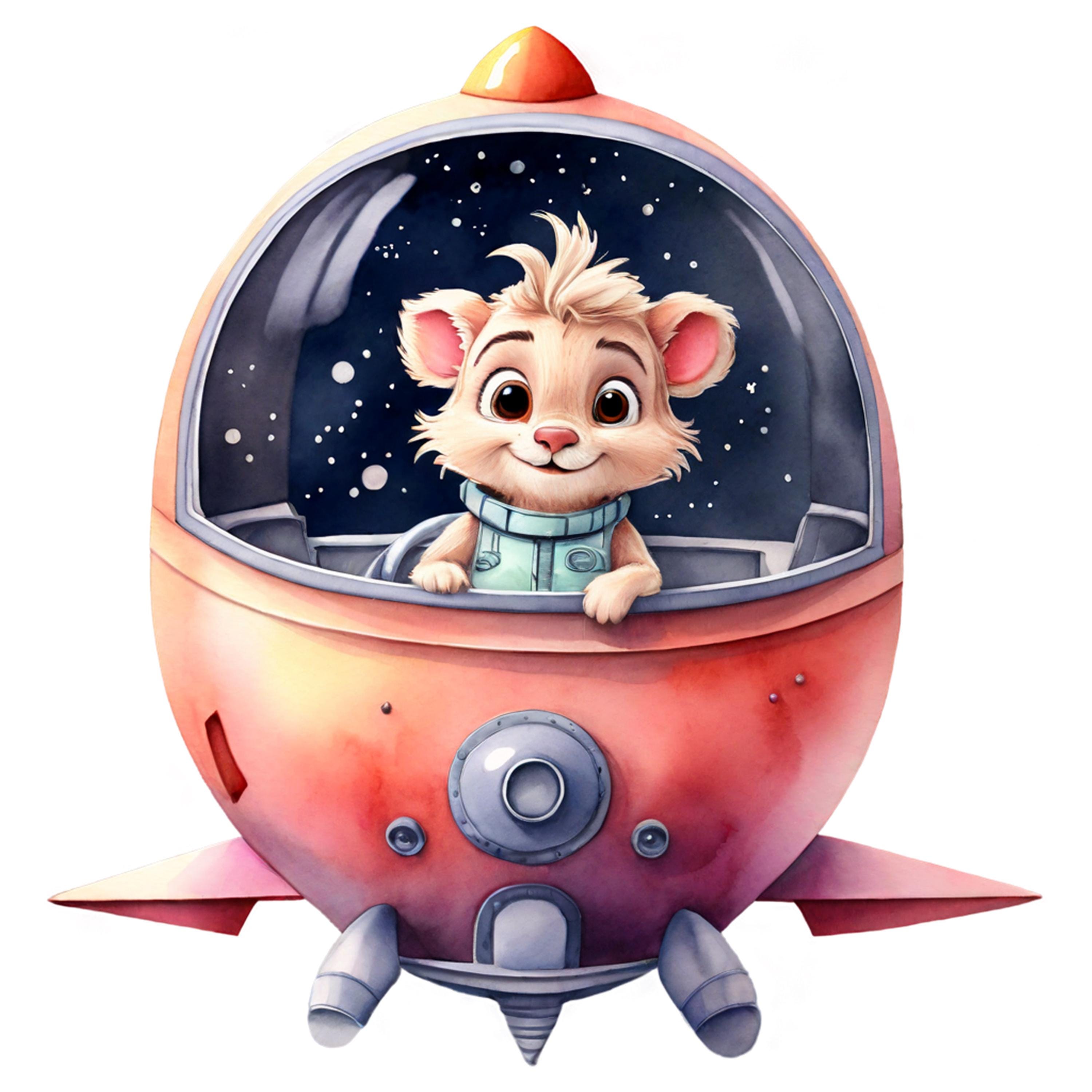 26 PNG Watercolour Animal Astronaut Clipart, Animal Clipart, Clipart ...