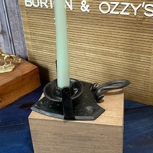Vintage Cast Iron Swiveling Candle Holder - Iron Ship’s Candle Holder - Balanced Swivel taper candlestick chamber candle - wall sconce