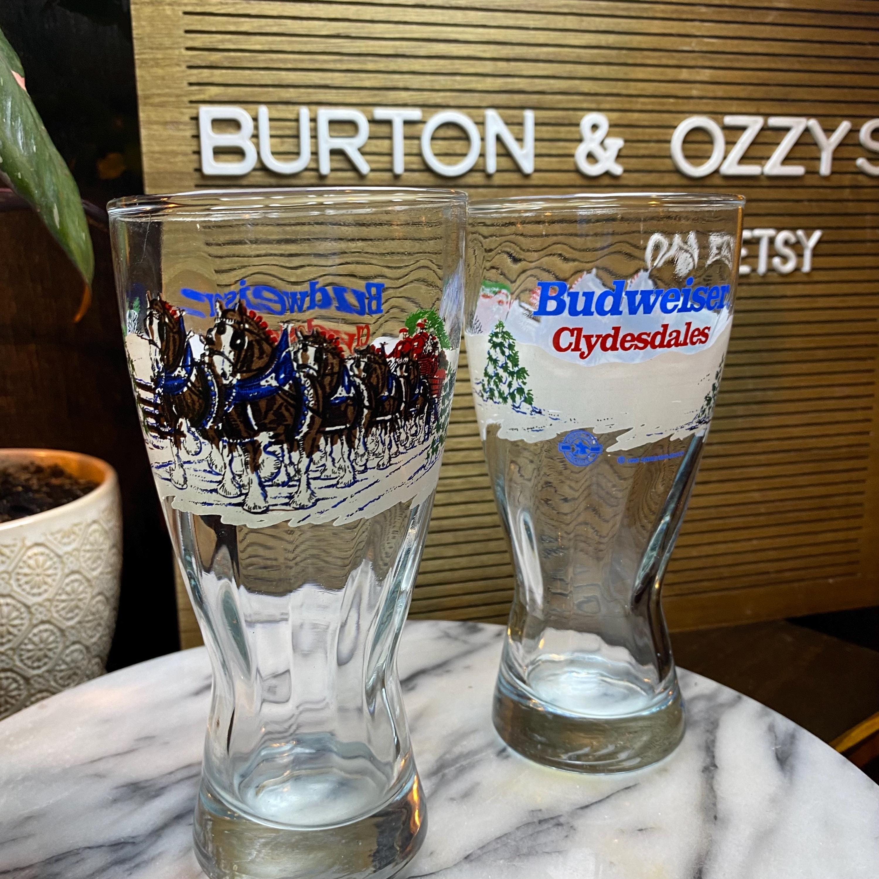 ヴィンテージ バドワイザー クライズデール ピルスナー グラス 2個