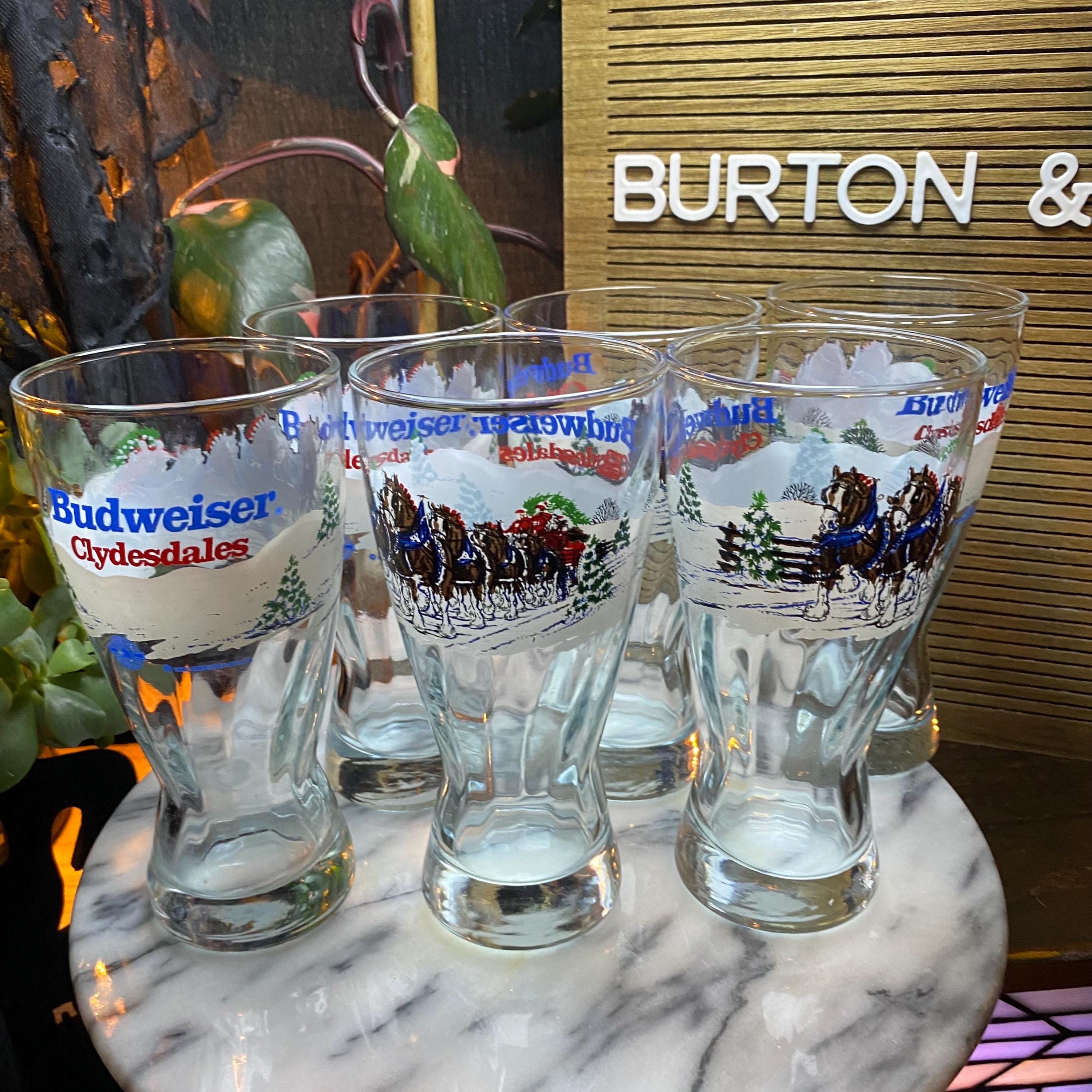 ヴィンテージ バドワイザー クライズデール ピルスナー グラス 2個