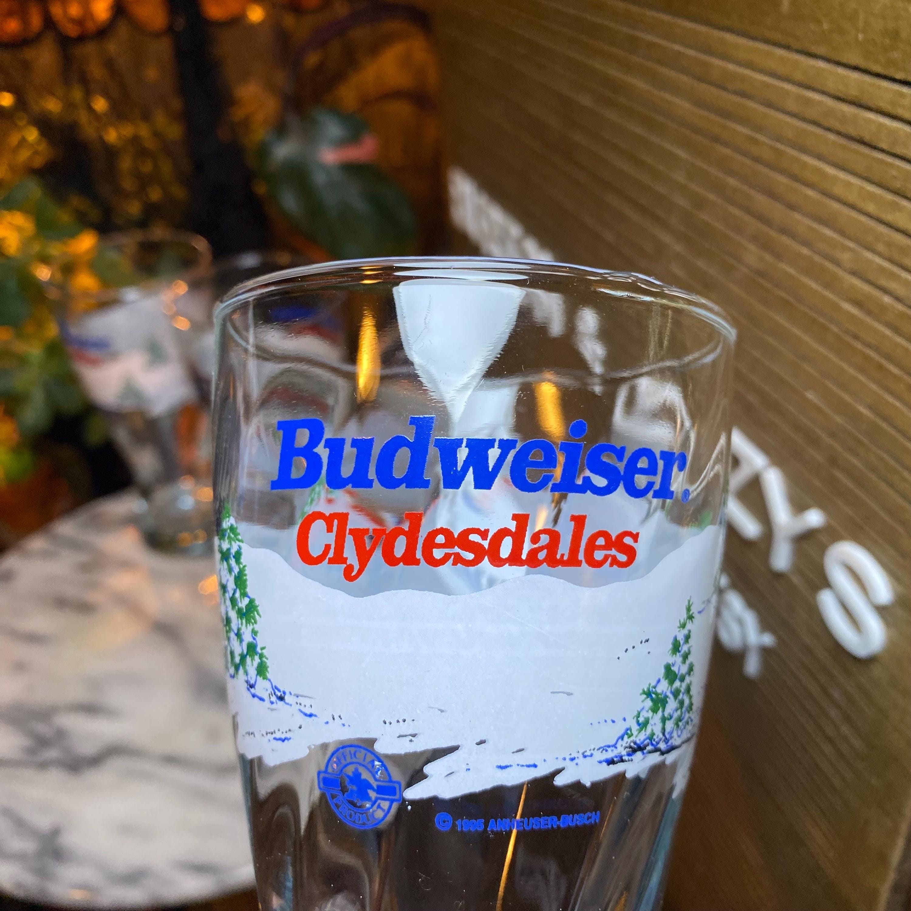 ヴィンテージ バドワイザー クライズデール ピルスナー グラス 2個