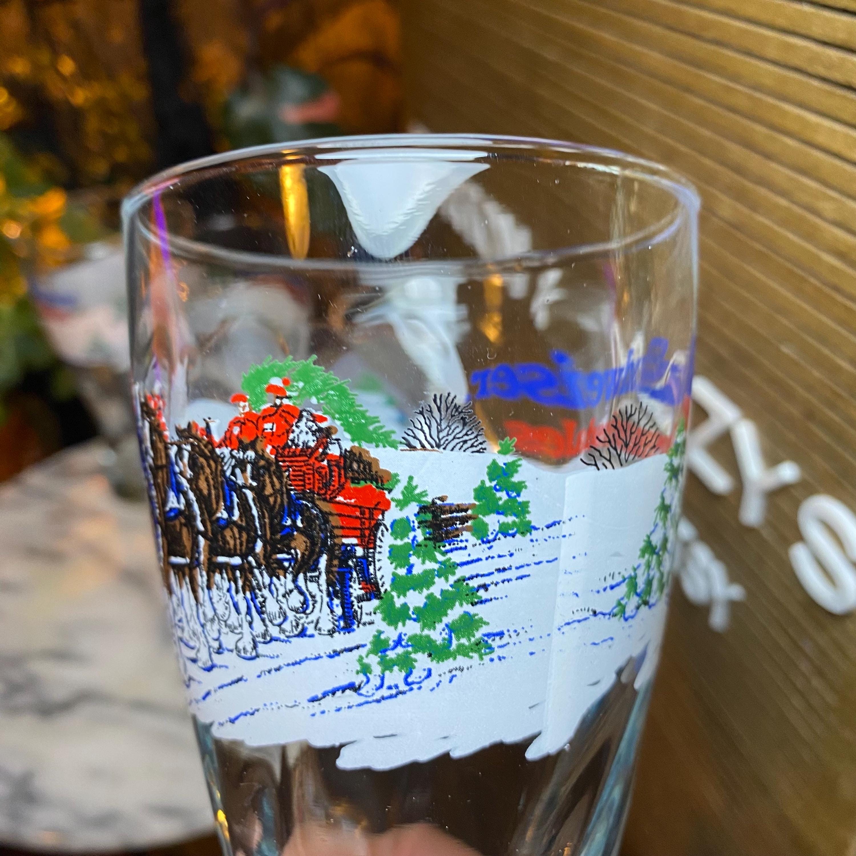 ヴィンテージ バドワイザー クライズデール ピルスナー グラス 2個