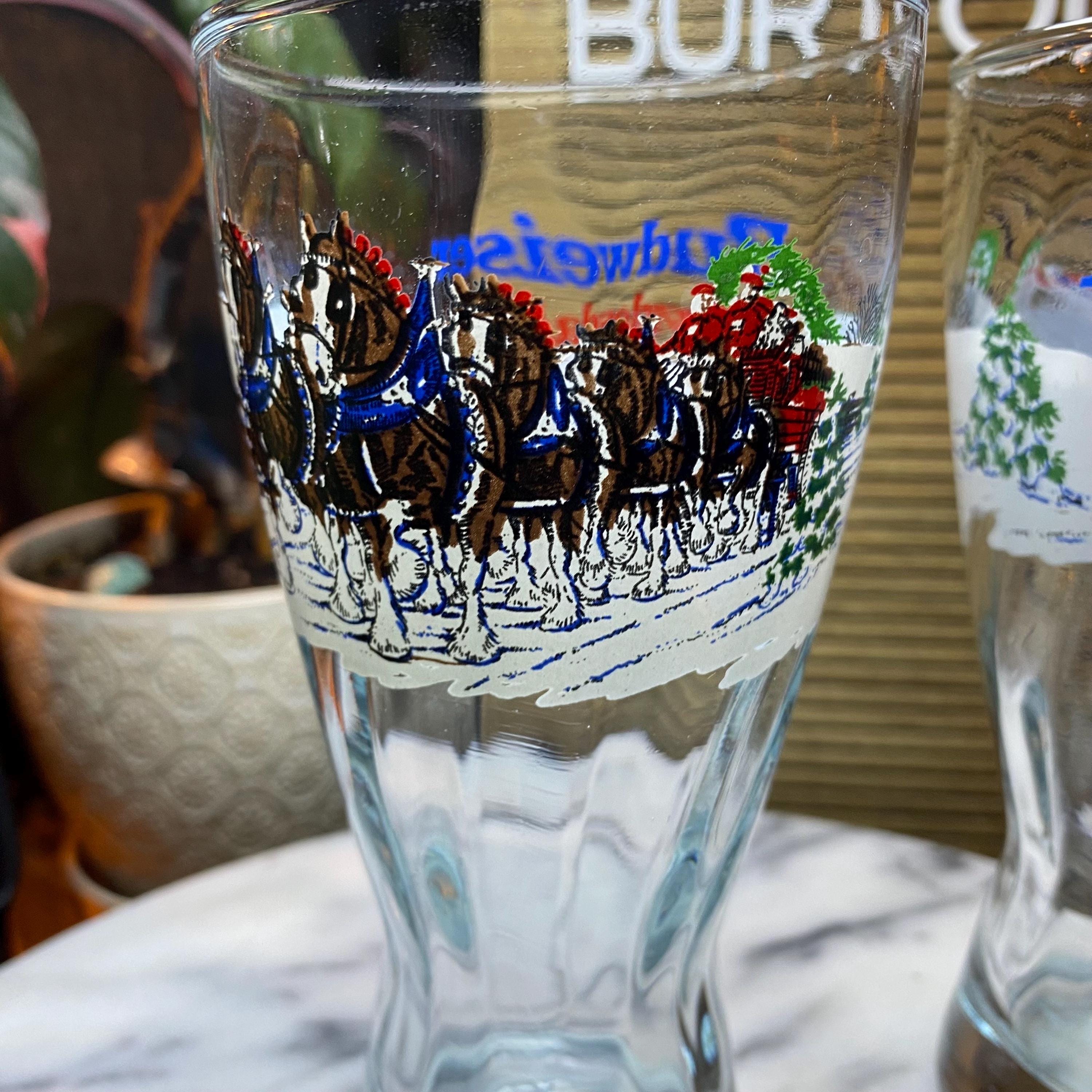 ヴィンテージ バドワイザー クライズデール ピルスナー グラス 2個