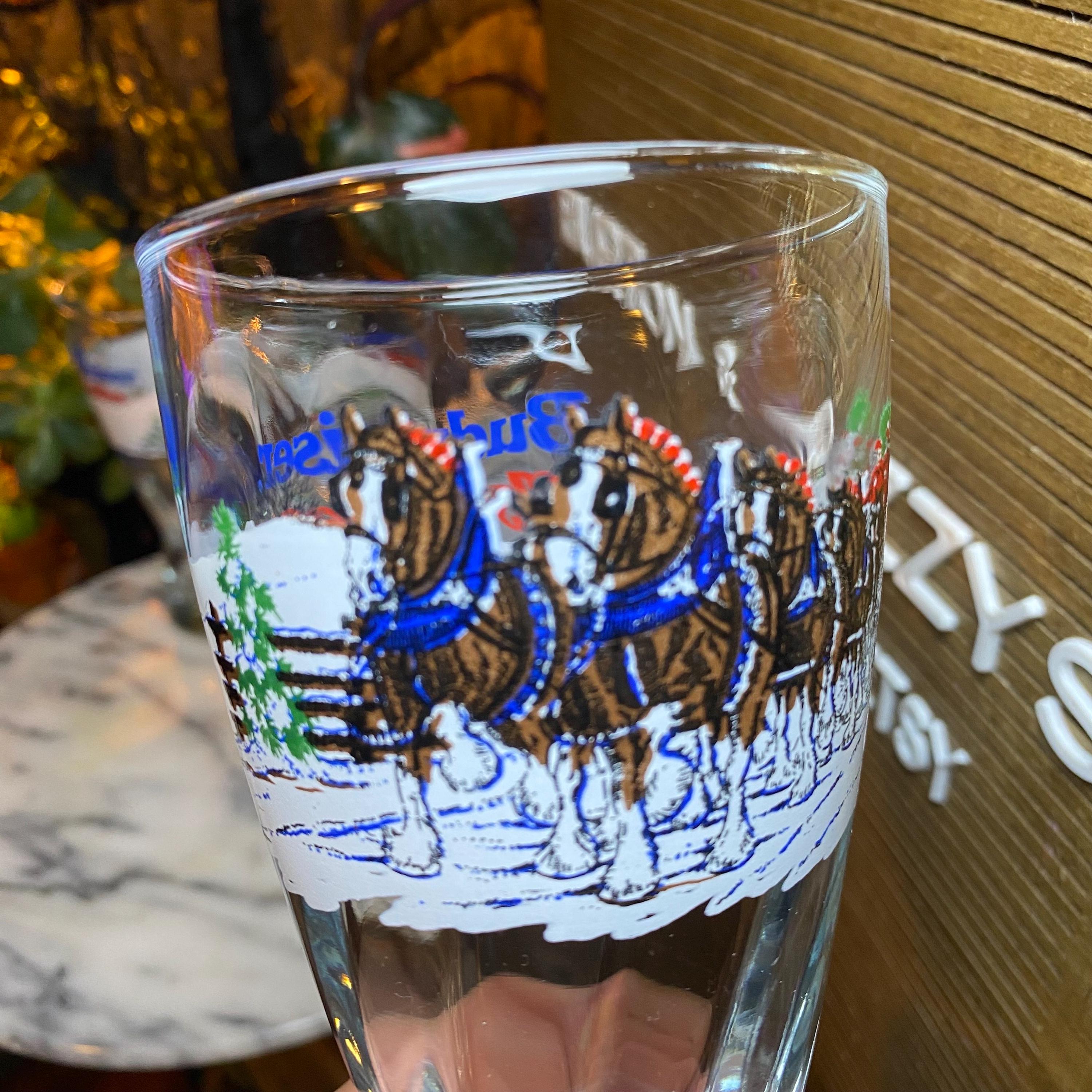 ヴィンテージ バドワイザー クライズデール ピルスナー グラス 2個